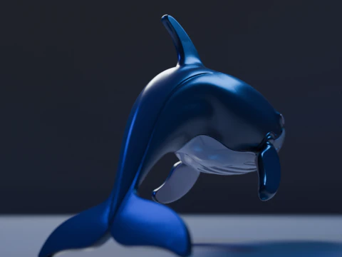 Whale 3D Print Model