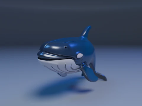 Whale 3D Print Model
