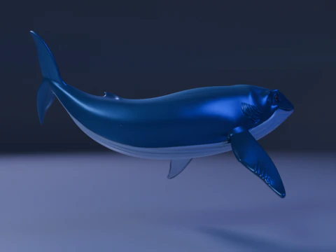 Whale 3D Print Model