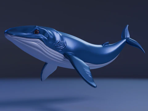 Whale 3D Print Model