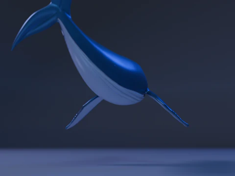 Whale 3D Print Model