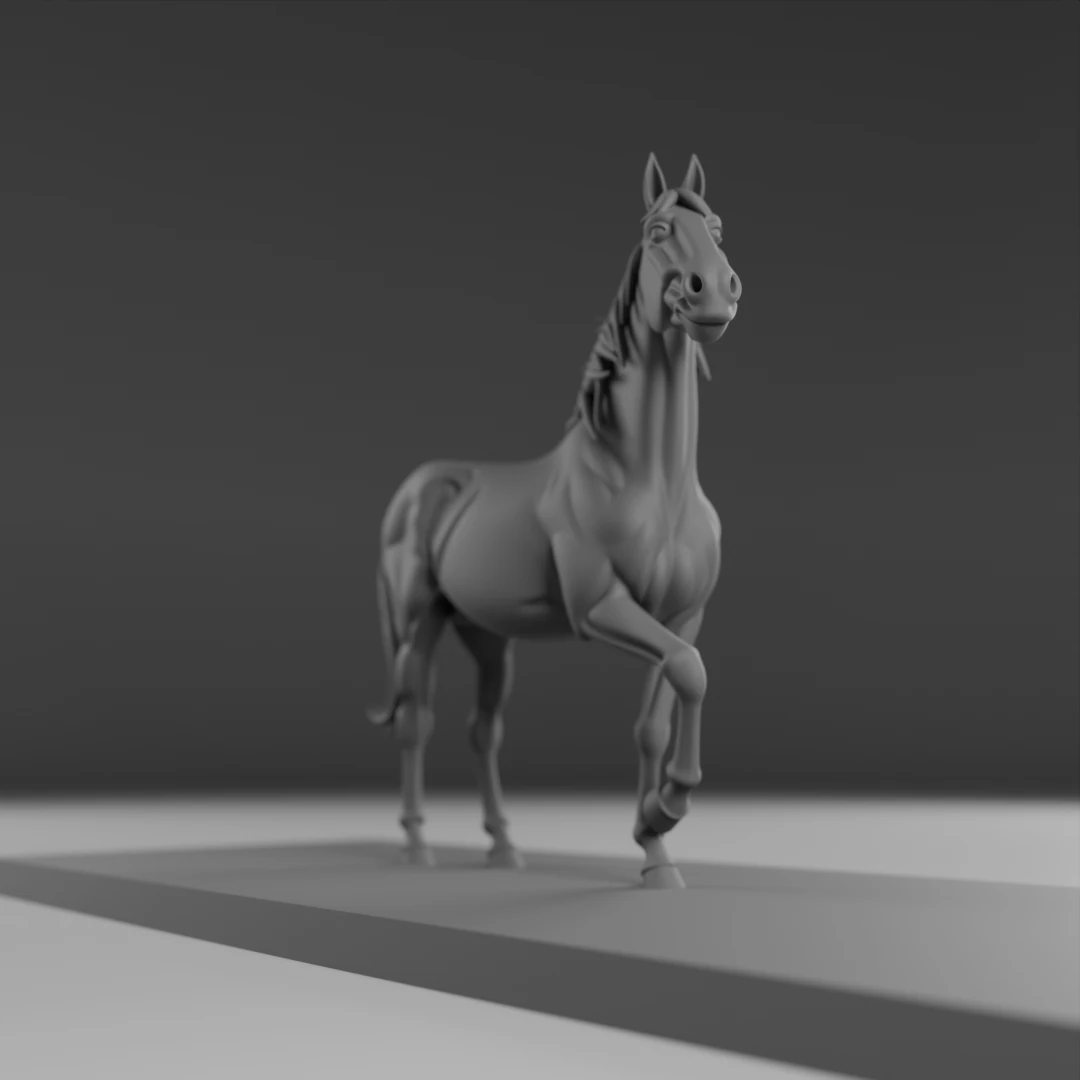Horse 3D Print Model .c4d .max .obj .3ds .fbx .stl .blend 