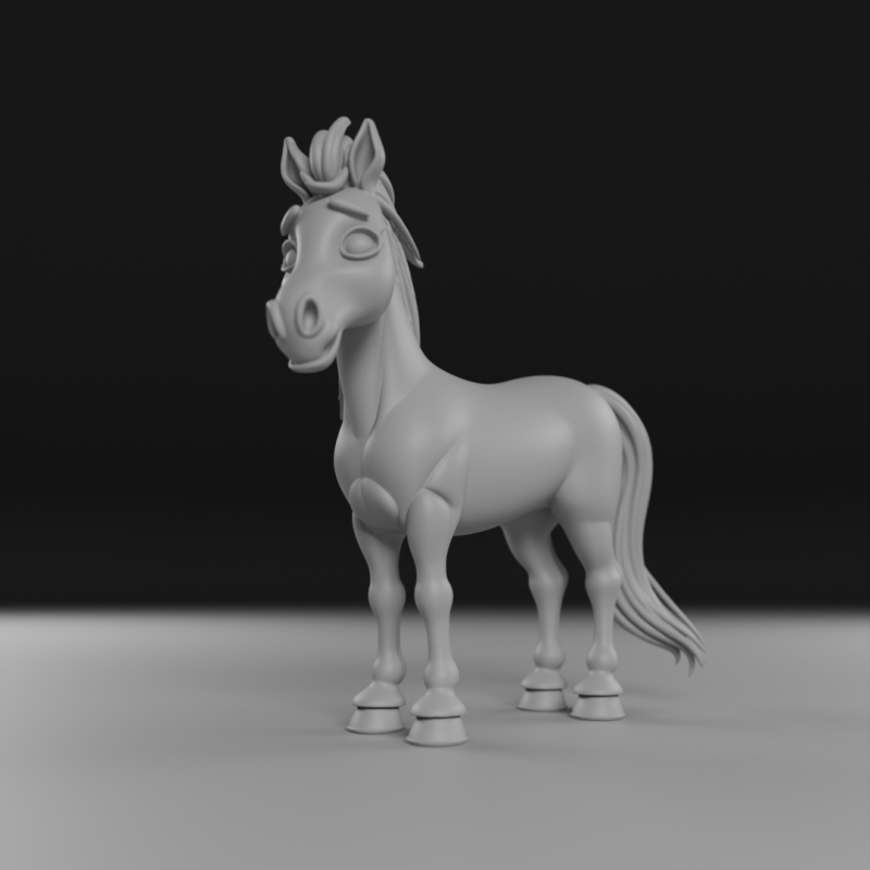 Horse 3D Print Model .c4d .max .obj .3ds .fbx .stl .blend