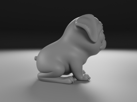 Pug dog 3D Print Model