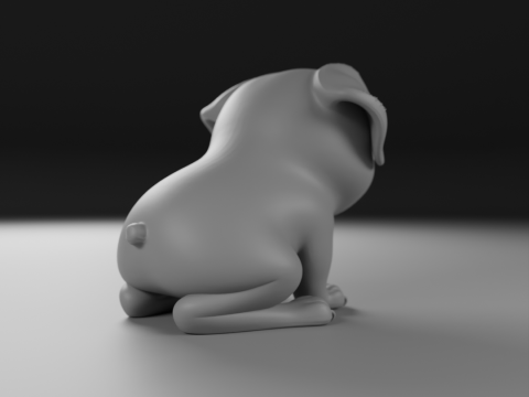 Pug dog 3D Print Model