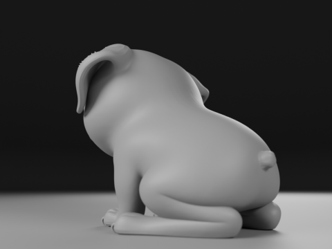 Pug dog 3D Print Model