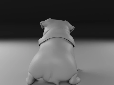 Pug dog 3D Print Model