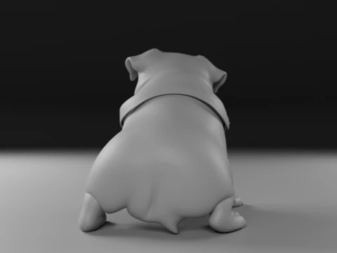 Pug dog 3D Print Model