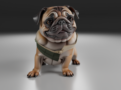 Pug dog 3D Принт Модель