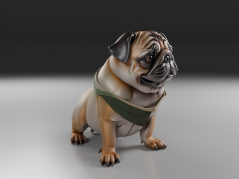 Pug dog 3D Принт Модель