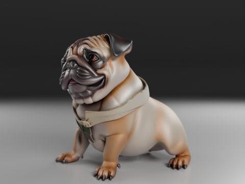Pug dog 3D Принт Модель