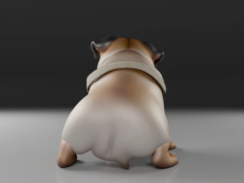 Pug dog 3D Print Model
