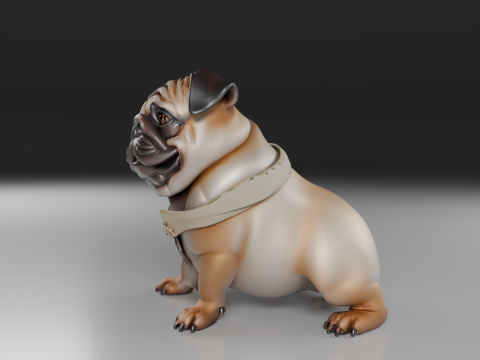 Pug dog 3D Принт Модель