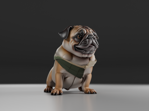 Pug dog 3D Принт Модель