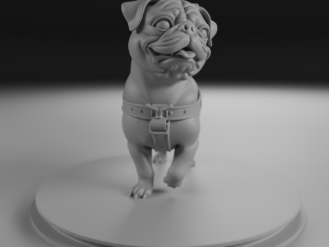 Pug dog 3D Print Model