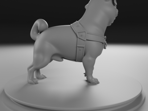 Pug köpeği 3D Baskı Modeli
