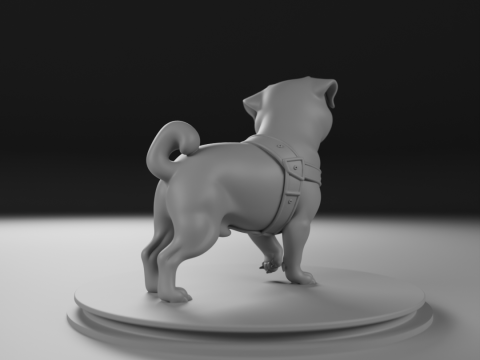 Pug köpeği 3D Baskı Modeli
