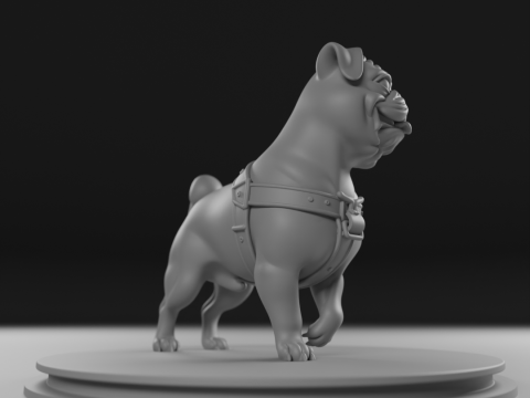 Pug köpeği 3D Baskı Modeli