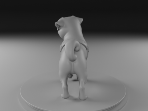 Pug köpeği 3D Baskı Modeli