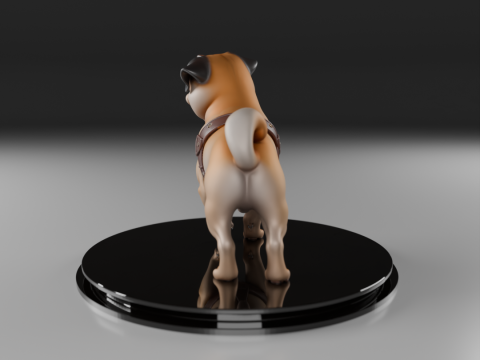 Pug köpeği 3D Baskı Modeli