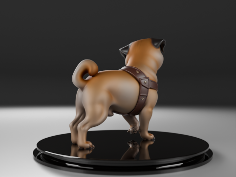 Pug köpeği 3D Baskı Modeli