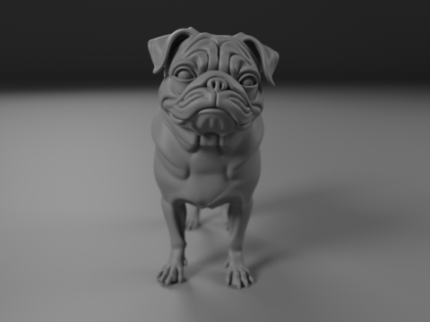 Pug 3D 프린트 모델