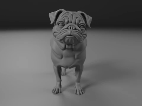 pug Modelo de Impressão 3D