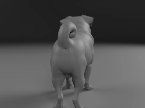 Pug 3D Print Model