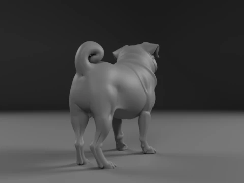 Pug 3D Print Model