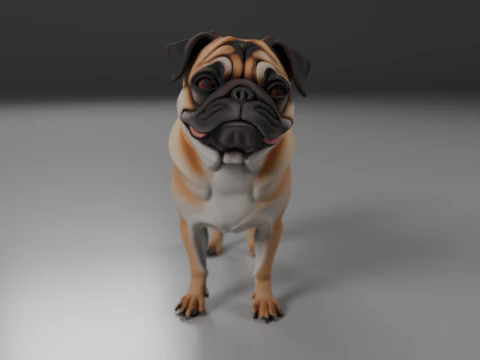 Pug 3D Print Model