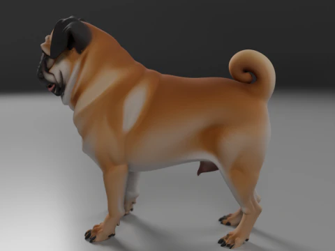 Pug 3D Print Model