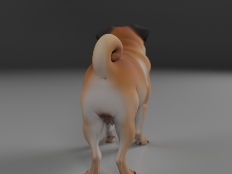 Pug 3D Baskı Modeli