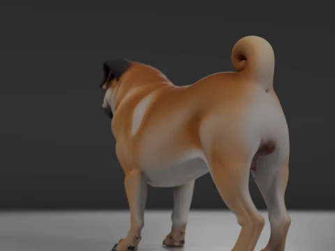 Pug 3D Print Model