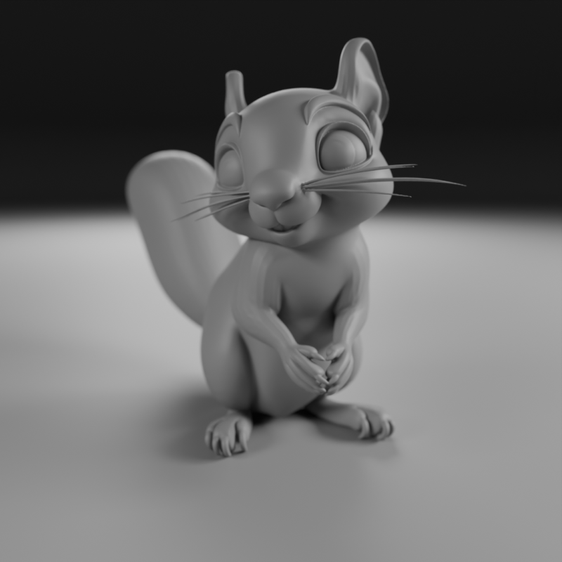 Squirrel 3D 프린트 모델 .c4d .max .obj .3ds .fbx .stl .blend