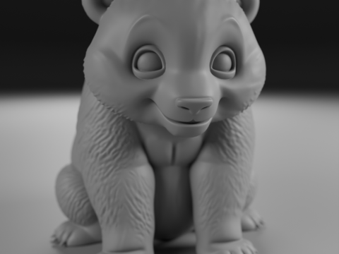 Panda bear 3D Print Model