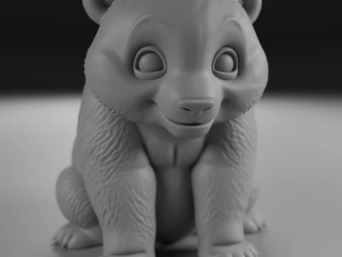 Ours panda Modèles 3D en vedette