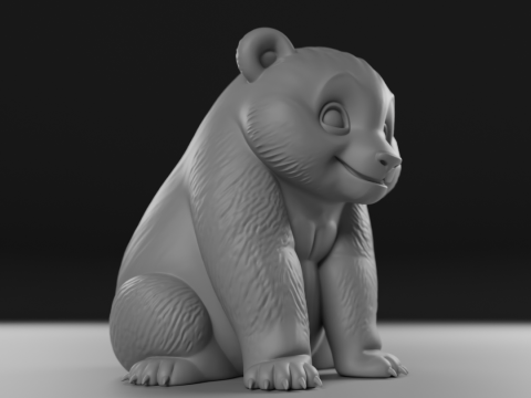 Panda bear 3D Print Model