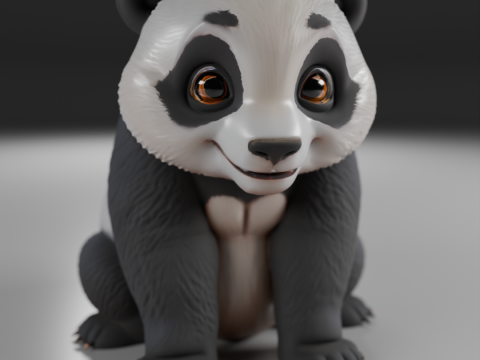 Panda bear 3D Print Model
