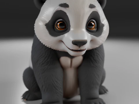 Panda bear 3D Print Model