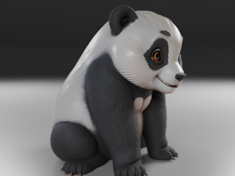 Panda bear 3D Print Model