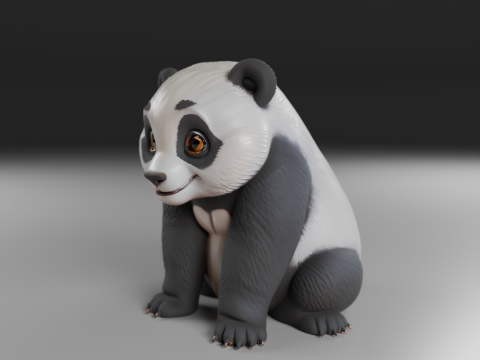 Panda bear 3D Print Model