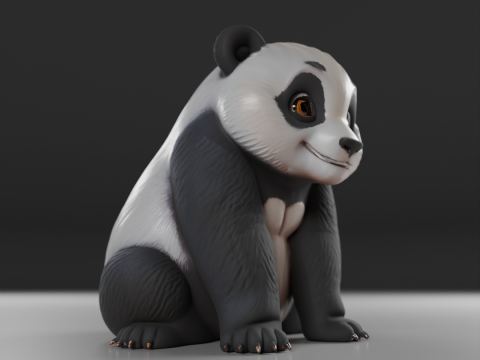 Panda bear 3D Print Model