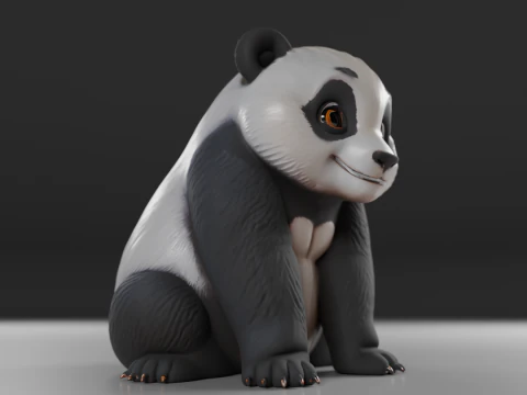 Panda bear 3D Print Model