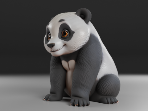 Panda bear 3D Print Model