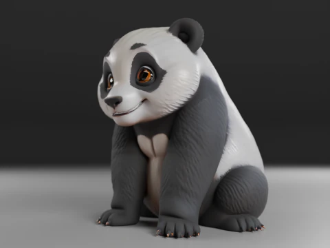 Panda bear 3D Print Model