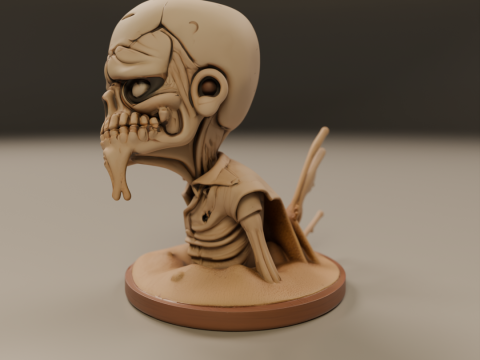 Desert zombie 3Dプリントモデル