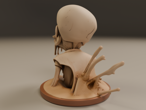 Desert zombie 3Dプリントモデル
