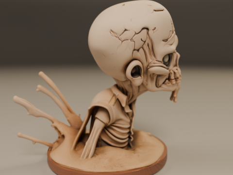 Desert zombie 3Dプリントモデル