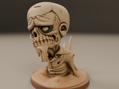Desert zombie 3Dプリントモデル