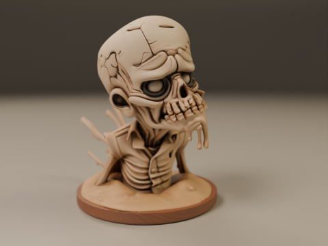 Desert zombie 3Dプリントモデル